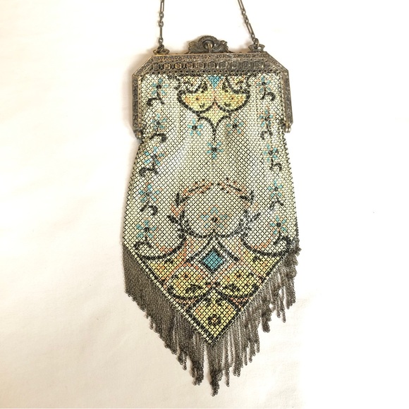 Antique Mandalian Mesh Flapper Purse - Mosaic Design - Picture 10 of 14